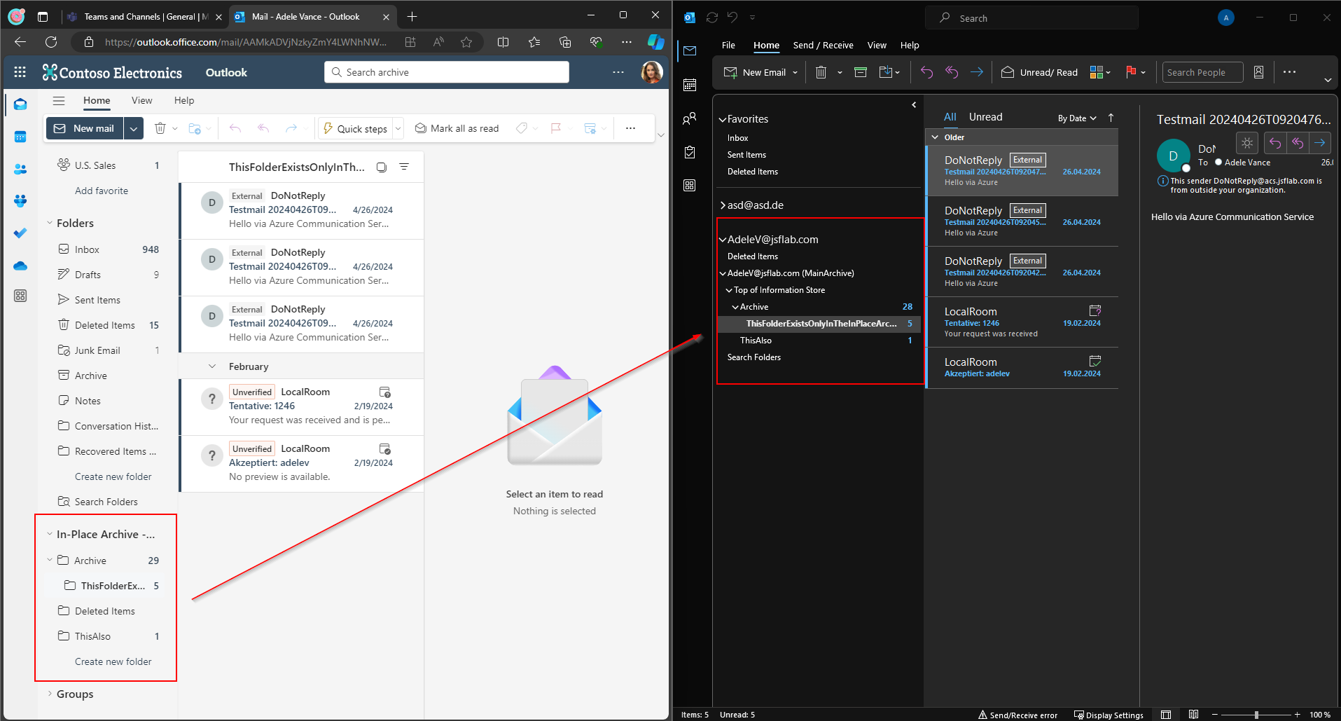 Export Exchange Online Archiv Mailbox content using eDiscovery